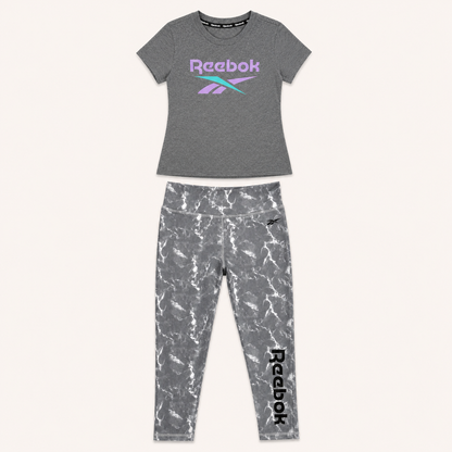 Ensemble Reebok Fille Tout Gris Marbré