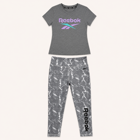 Ensemble Reebok Fille Tout Gris Marbré