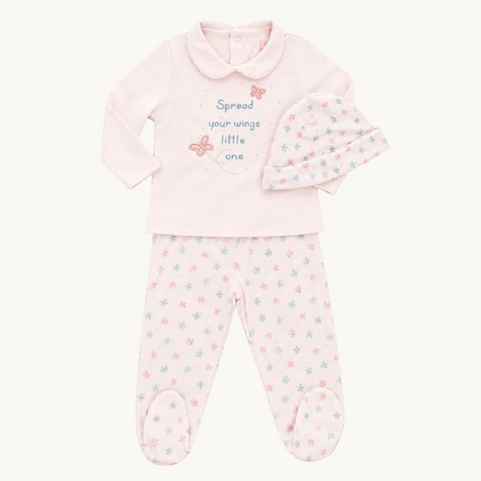 Ensemble bébé rose + bonnet