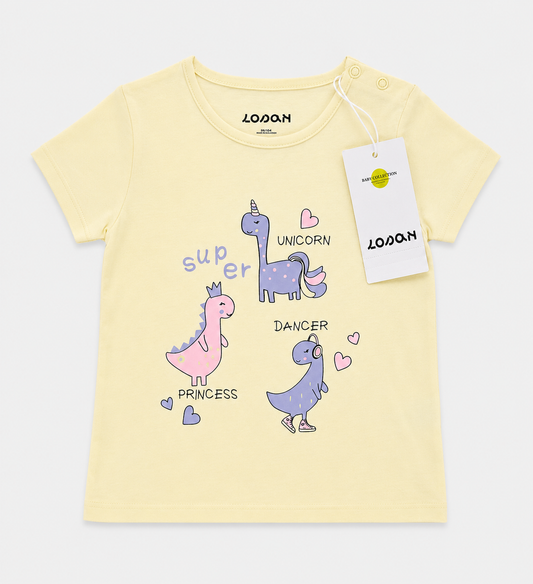 T-shirt imprimé jaune