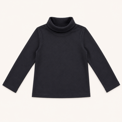 Lot de 2 sous-pulls col roulé jaune moutarde et noir - Enfant