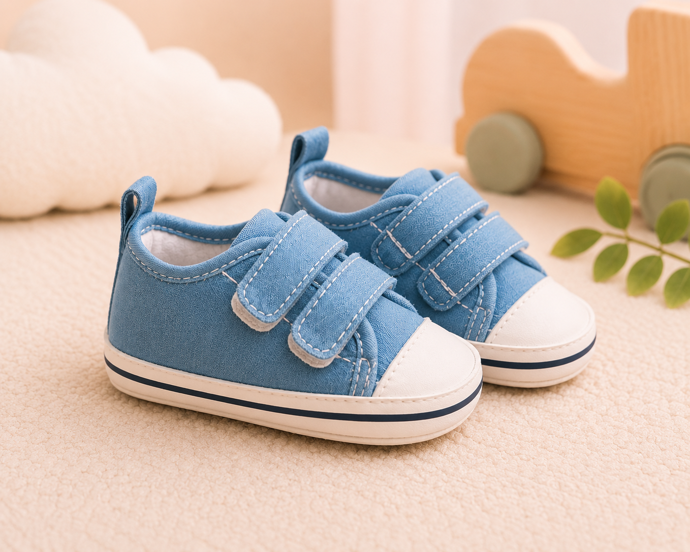 Baskets en Toile Bleue pour Bébé - Primigi