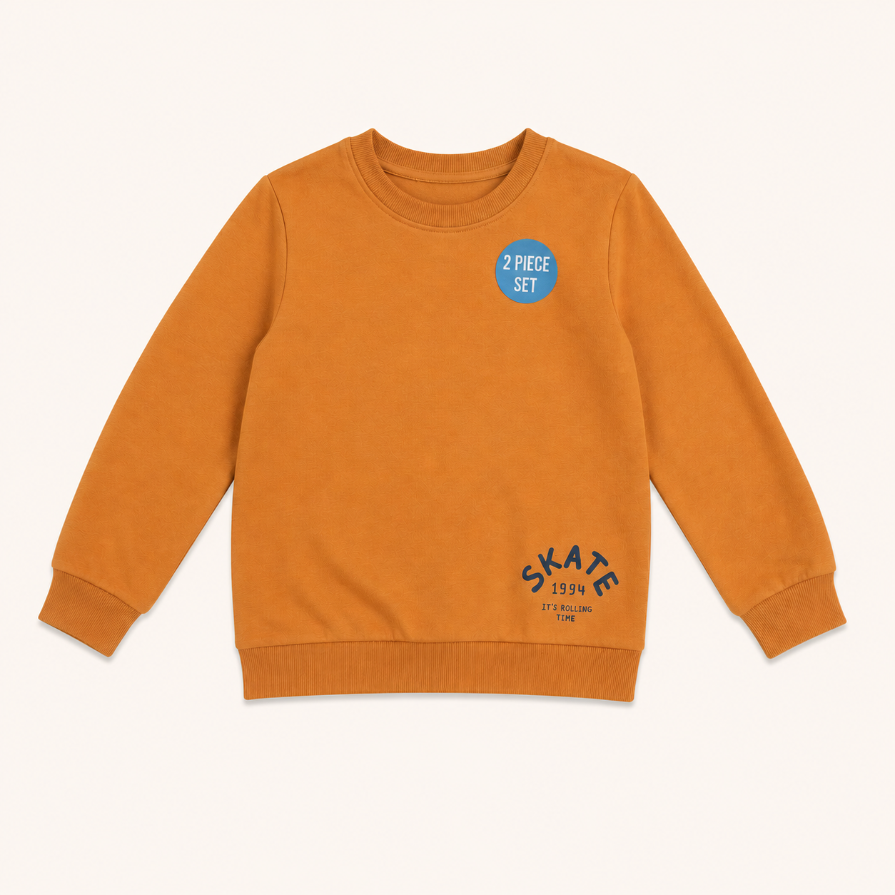 Ensemble 2 Pièces Enfant : Sweat et Short Molletonné "Skate 1994" – Couleur Cuivre