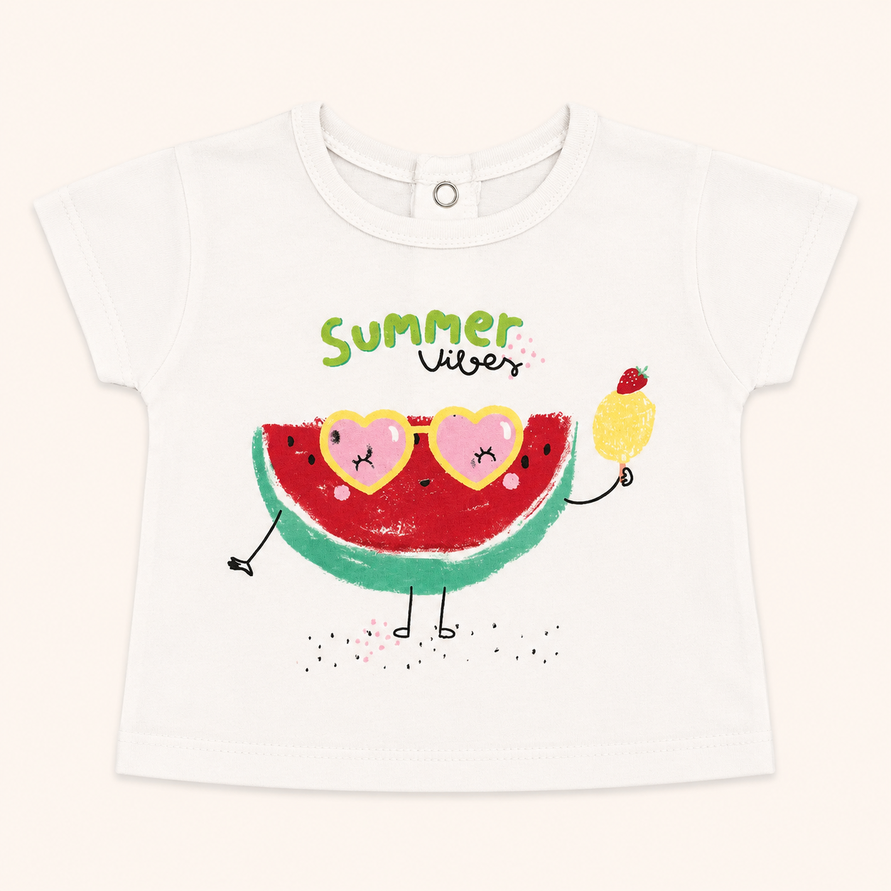 Ensemble t-shirt "Summer Vibes" et cycliste imprimé fruits - Bébé fille - Canada House