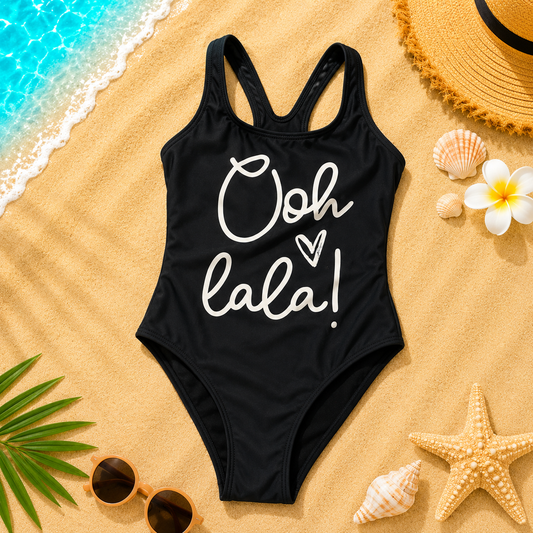 Maillot de bain 1 pièce fille Ooh lala ! – Noir et Blanc