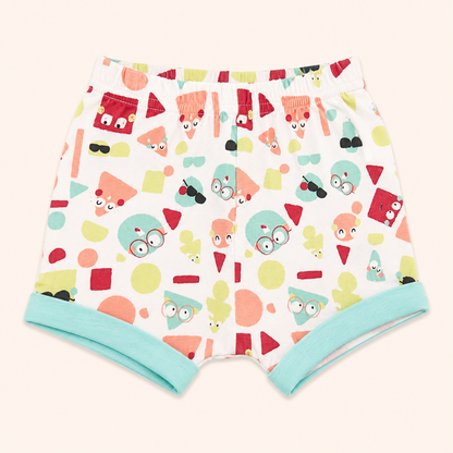 Ensemble t-shirt turquoise "Dancing" et short imprimé - Bébé