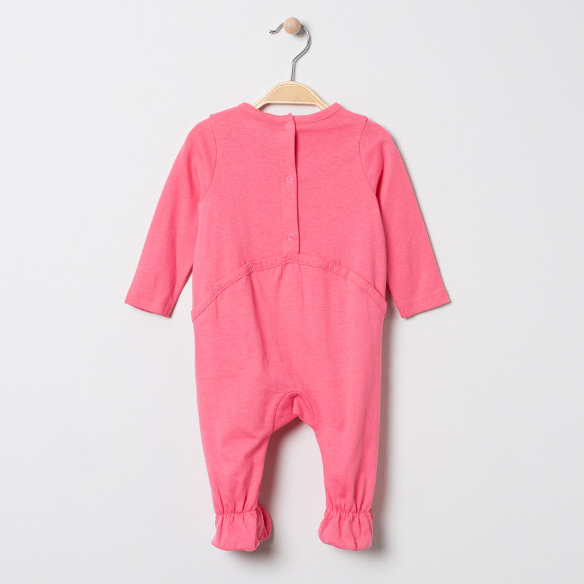 Dors-bien en jersey rose print coeur pour bébé fille