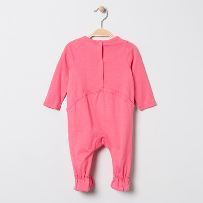 Dors-bien en jersey rose print coeur pour bébé fille