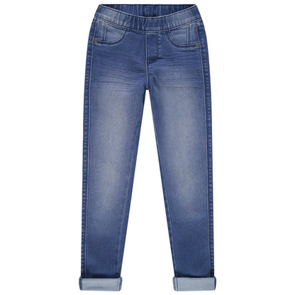 Jegging en denim stretch bleu délavé à taille élastique – Orchestra