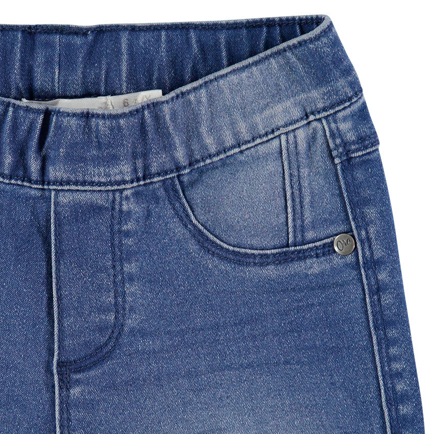 Jegging en denim stretch bleu délavé à taille élastique – Orchestra