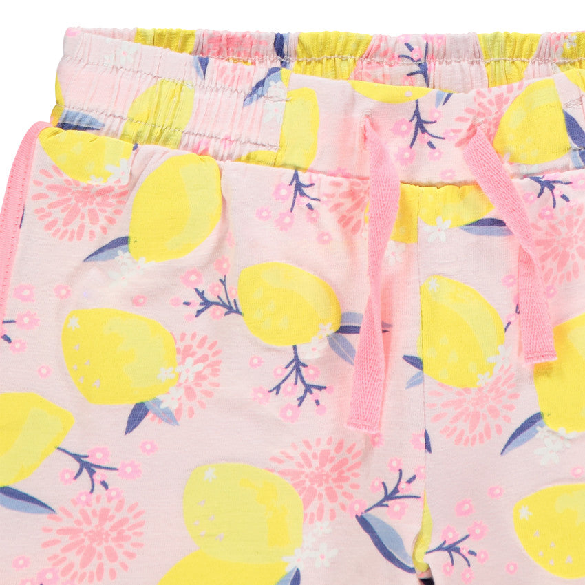 Short en jersey pour fille imprimé à taille élastiquée