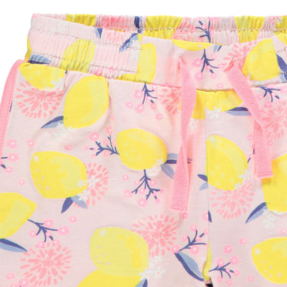 Short en jersey pour fille imprimé à taille élastiquée
