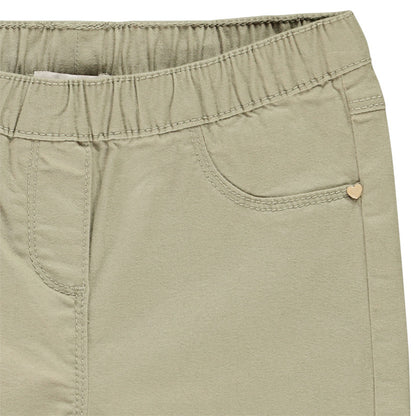 Jegging en toile stretch vert sauge à taille élastique – Orchestra