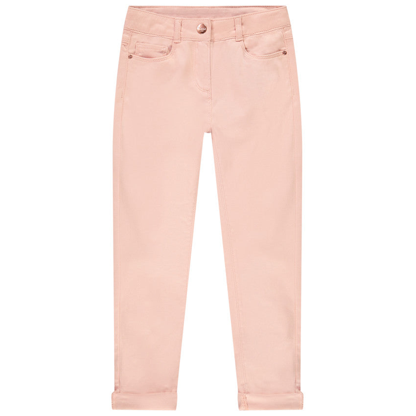 Pantalon slim rose poudré à revers – Orchestra