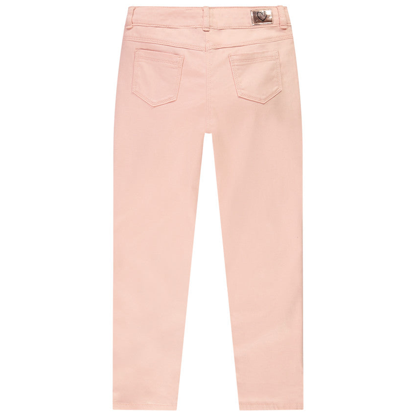 Pantalon slim rose poudré à revers – Orchestra