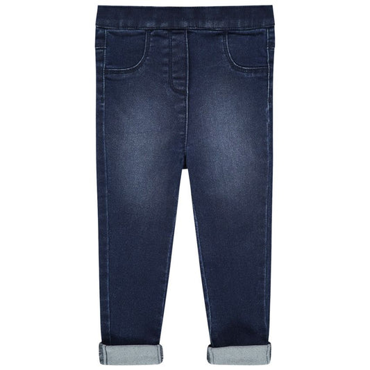 Jegging en denim stretch bleu foncé délavé – Orchestra
