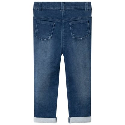 Jean slim stretch bleu moyen à revers têtes de chat – Orchestra