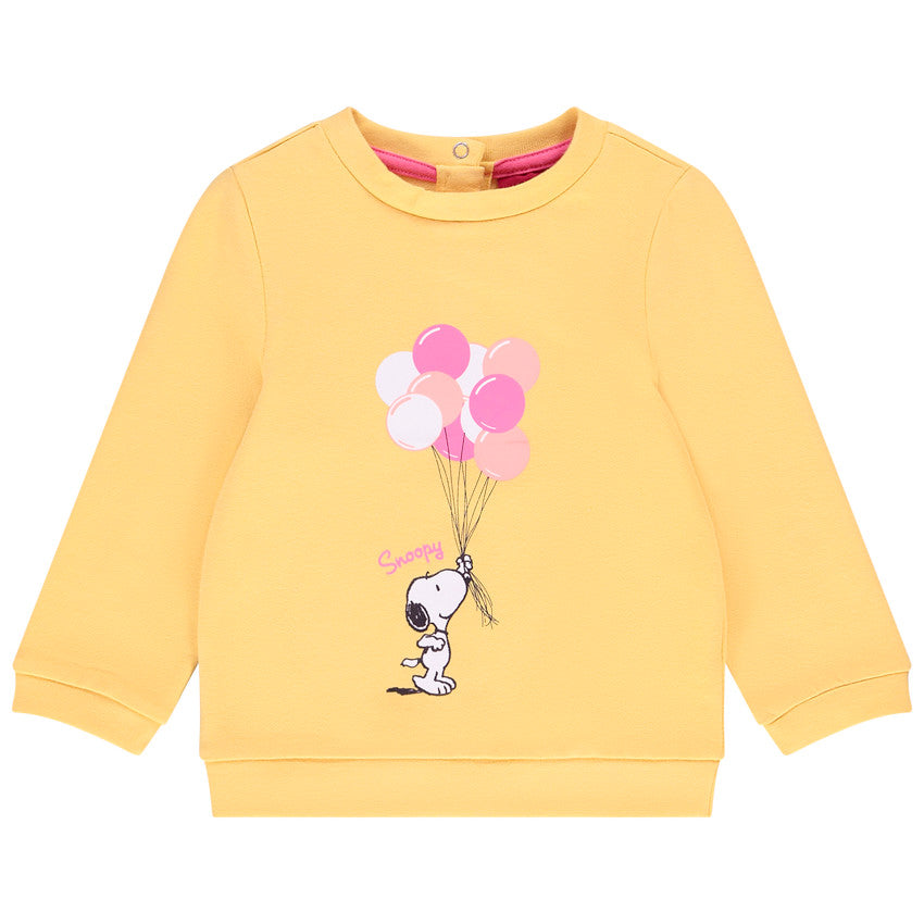Sweat en molleton print Snoopy pour bébé fille