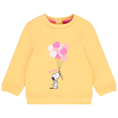 Sweat en molleton print Snoopy pour bébé fille