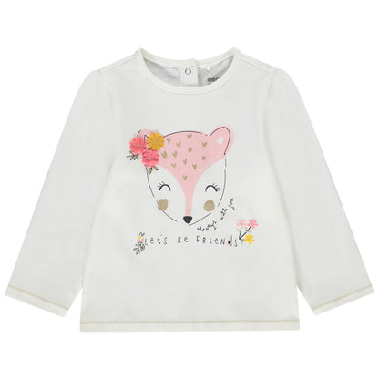 T-shirt manches longues en jersey fantaisies pour bébé fille