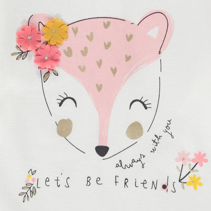 T-shirt manches longues en jersey fantaisies pour bébé fille