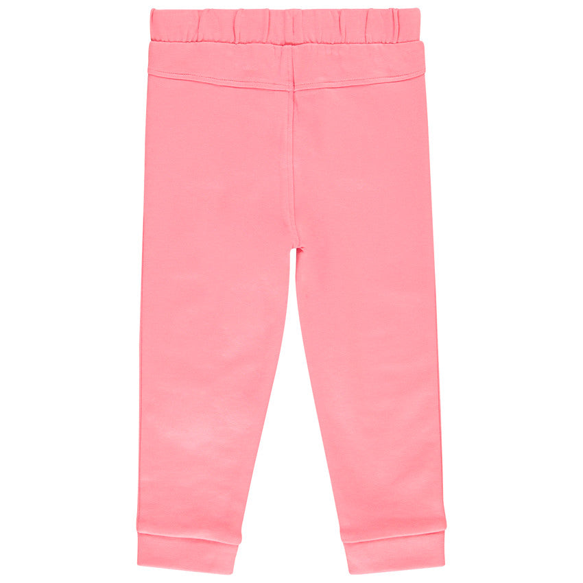 Pantalon de Jogging Rose Corail à Poches Volantées