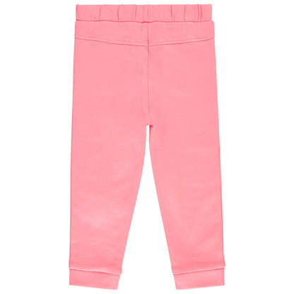 Pantalon de Jogging Rose Corail à Poches Volantées