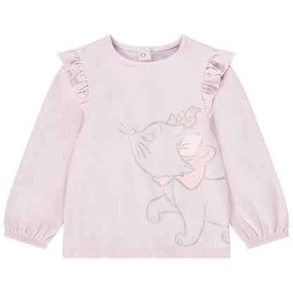 T-shirt Manches Longues Rose Pâle Disney "Marie - Les Aristochats"