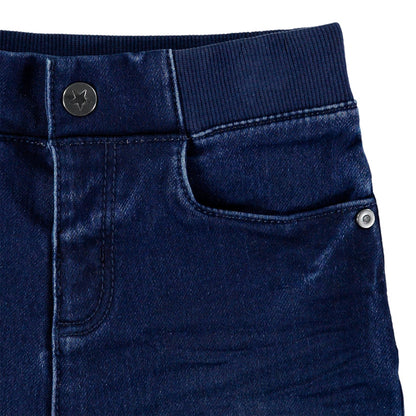 Jegging en denim stretch bleu brut à taille élastique côtelée – Orchestra