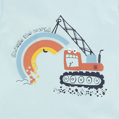 T-shirt manches longues en jersey print fantaisie