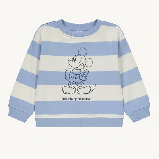 Sweat Rayé Bleu et Écru Disney "Mickey Mouse"