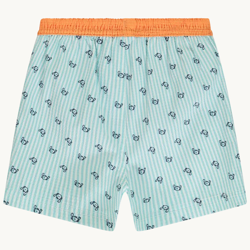 Short de bain en seersucker avec imprimé fantaisie pour bébé garçon