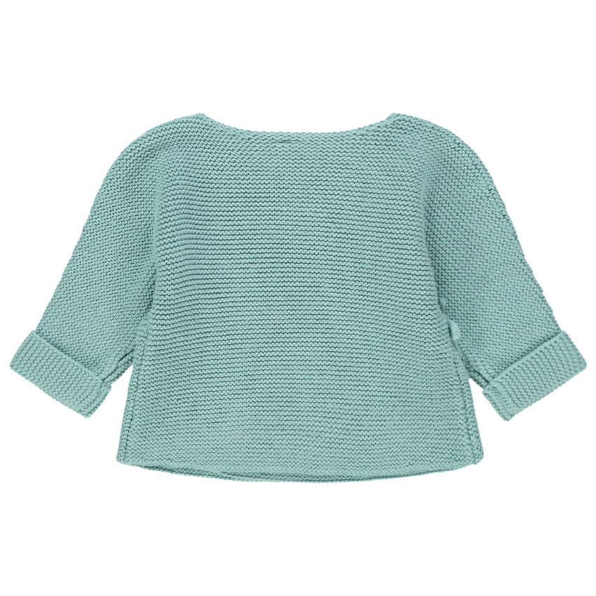 Cardigan en tricot uni coton pour bébé garçon