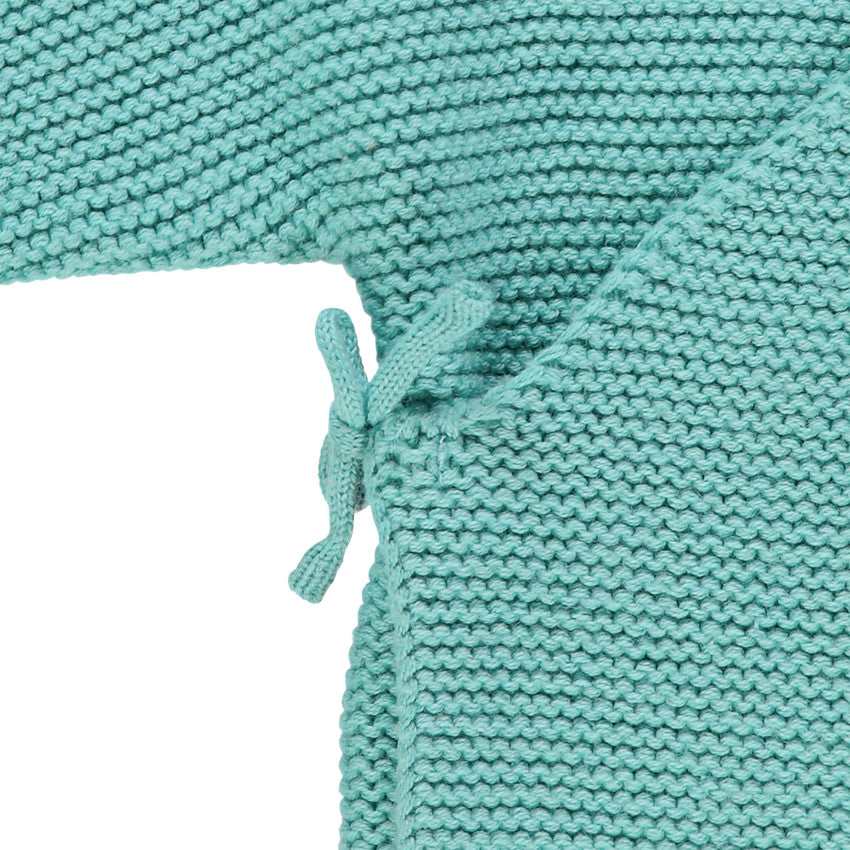 Cardigan en tricot uni coton pour bébé garçon