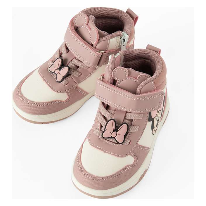 Baskets Montantes Évolutives Minnie Mouse – Rose et Blanc