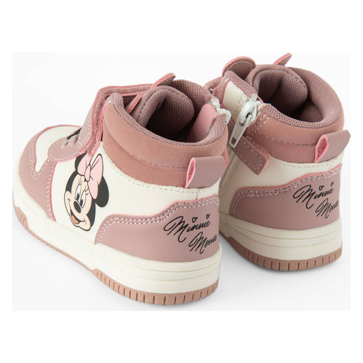 Baskets Montantes Évolutives Minnie Mouse – Rose et Blanc