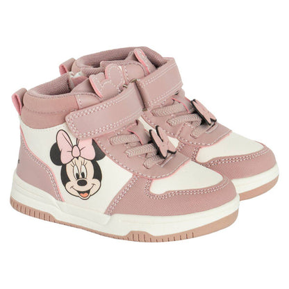 Baskets Montantes Évolutives Minnie Mouse – Rose et Blanc