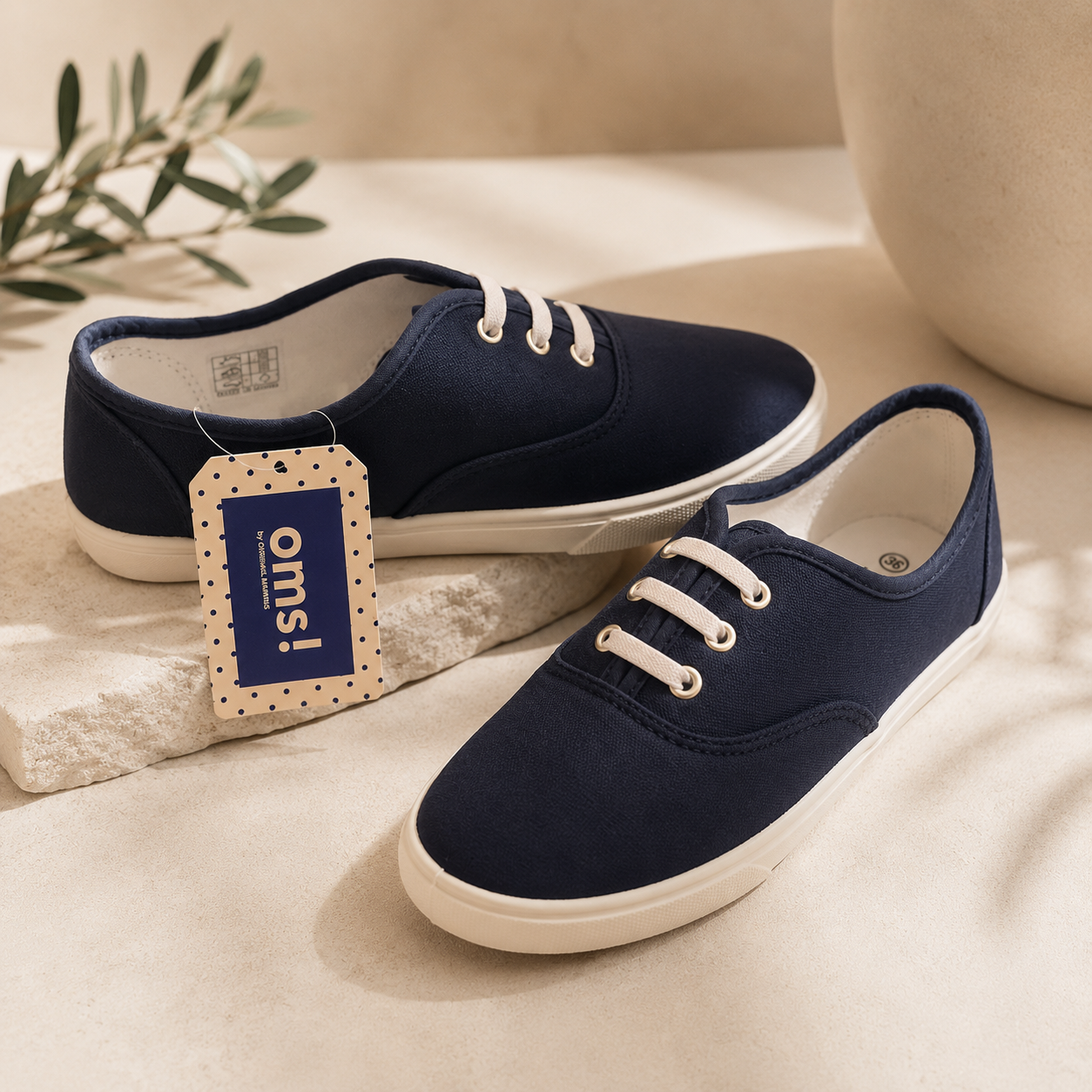 Baskets en toile bleu marine – OMS! by Original Marines