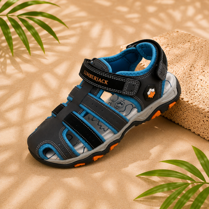 Sandales garçon Lumberjack – Noir & Bleu