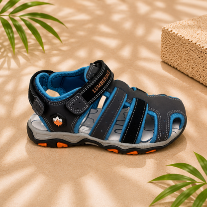 Sandales garçon Lumberjack – Noir & Bleu