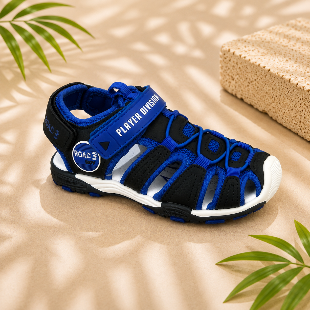 Sandales Sport Garçon Road 3 – Bleu & Noir