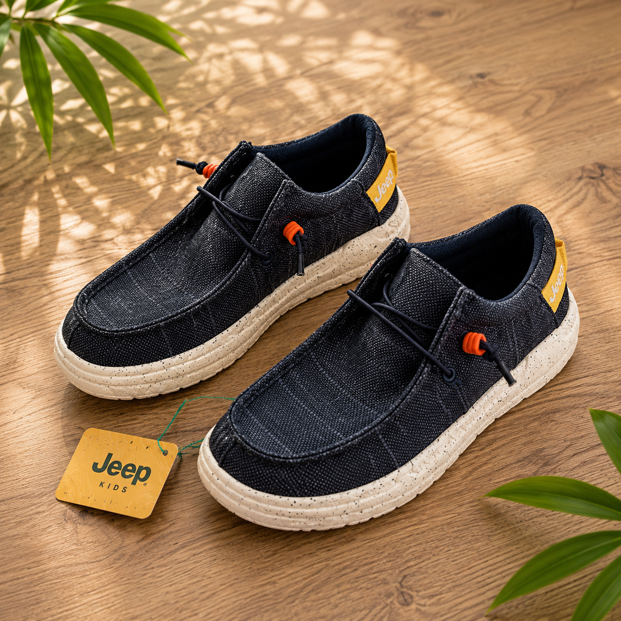 Baskets Enfant Jeep Kids – Bleu Marine, Semelle Confort & Laçage Élastique