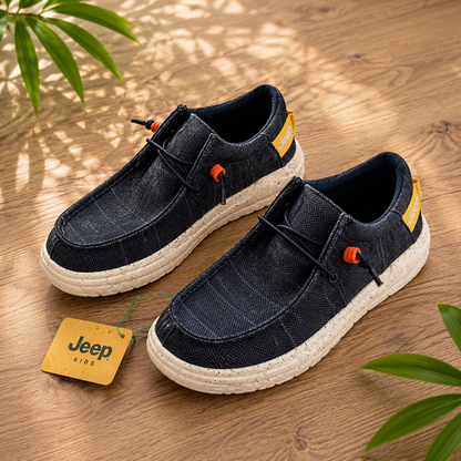 Baskets Enfant Jeep Kids – Bleu Marine, Semelle Confort & Laçage Élastique
