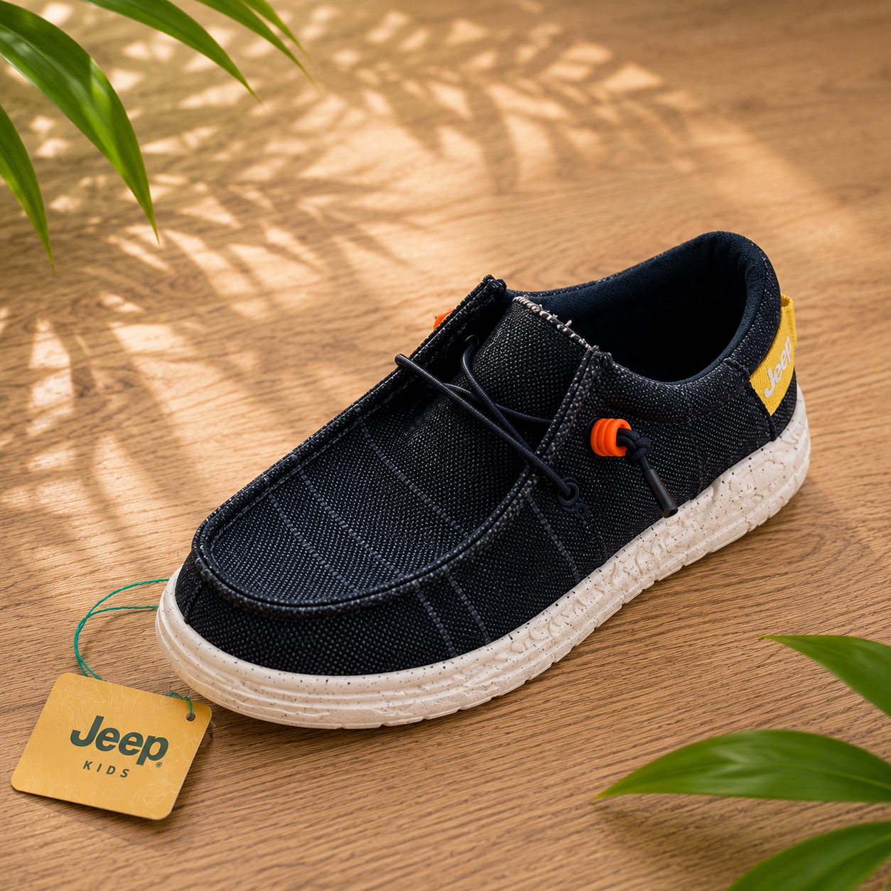 Baskets Enfant Jeep Kids – Bleu Marine, Semelle Confort & Laçage Élastique
