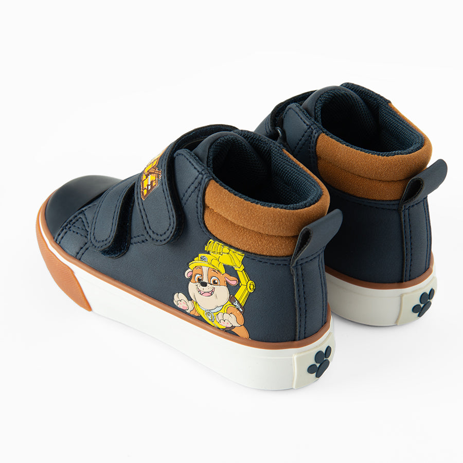 Baskets Montantes Enfant Rubble – Bleu Marine à Scratchs