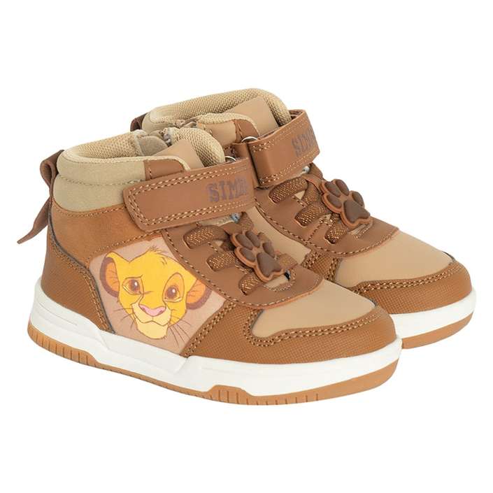 Baskets Montantes Enfant Simba – Camel & Beige à Scratch