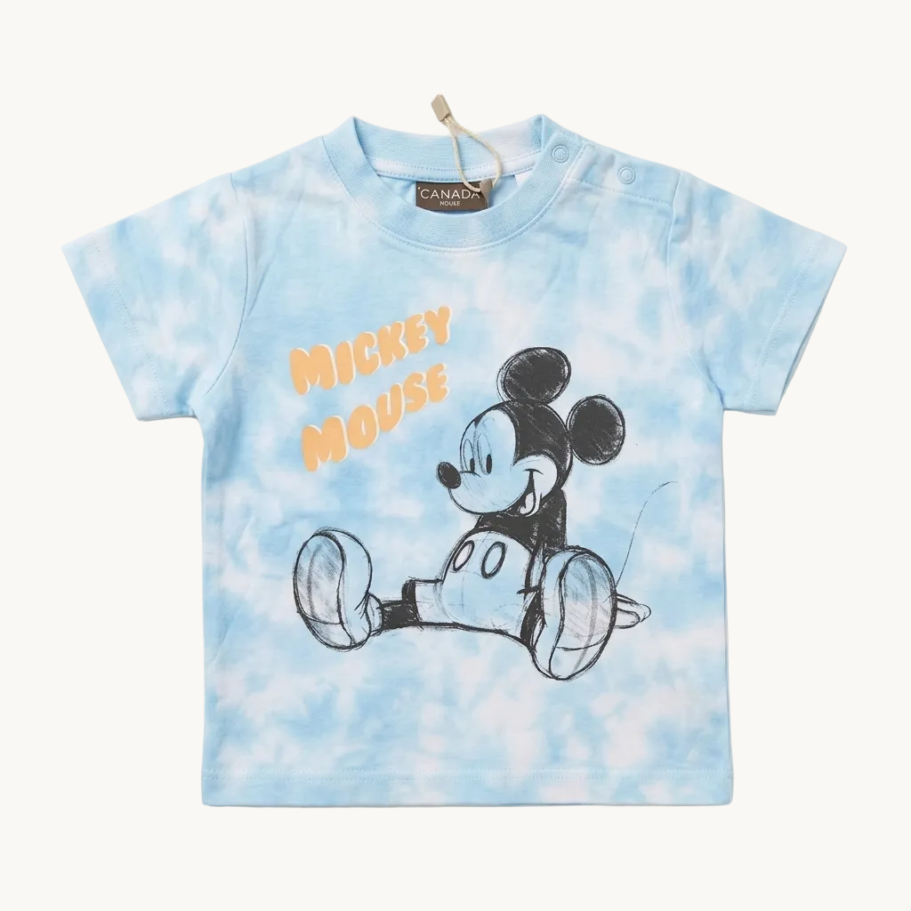 T-shirt bébé bleu tie-dye Mickey Mouse – Collection Disney