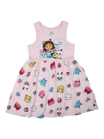 Robe d'été Gabby et la Maison Magique pour fille – Robe sans manches imprimé chats DreamWorks
