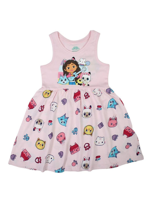 Robe d'été Gabby et la Maison Magique pour fille – Robe sans manches imprimé chats DreamWorks