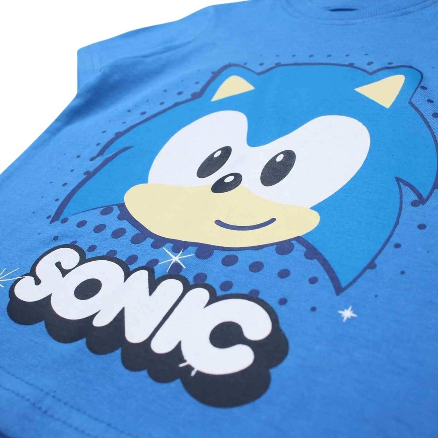 Pyjama court Sonic the Hedgehog pour enfant – Ensemble T-shirt bleu et short gris